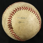 1939 (September 24) Cincinnati Reds Pittsburgh Pirates ONL Frick Crosley Field Game Used Baseball (MEARS LOA)