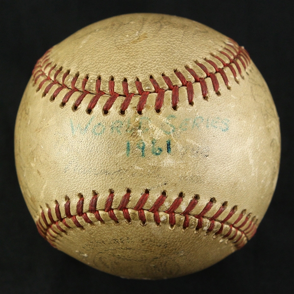 1961 Roger Maris Signed New York Yankees Cincinnati Reds Multi Signed ONL Giles Crosley Field World Series Game Used Baseball w/ 13 Signatures (MEARS LOA/JSA)