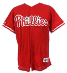 1992-97 Curt Schilling Philadelphia Phillies Signed Batting Practice Jersey (MEARS LOA/JSA)
