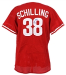 1992-97 Curt Schilling Philadelphia Phillies Signed Batting Practice Jersey (MEARS LOA/JSA)