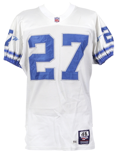 1997 Mark Carrier Detroit Lions Game Worn Road Jersey (MEARS LOA)