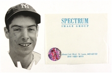 1936-42 Joe DiMaggio New York Yankees 3.25" x 5.75" Original Die Cut Headshot Photo 
