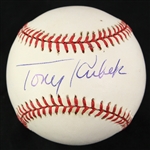 1995-99 Tony Kubek New York Yankees Signed OAL Budig Baseball (JSA)