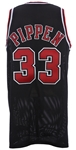 1997-1998 Scottie Pippen Chicago Bulls Black Alternate Jersey & Trunks (MEARS A5)