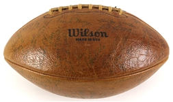 1957 San Francisco 49ers Team Signed Wilson Football w/ 40 Signatures Including YA Tittle, Leo Nomellini, Billy Wilson, Hugh McElhenny, Marv Matuszak & More (JSA)