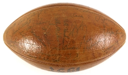 1957 San Francisco 49ers Team Signed Wilson Football w/ 40 Signatures Including YA Tittle, Leo Nomellini, Billy Wilson, Hugh McElhenny, Marv Matuszak & More (JSA)