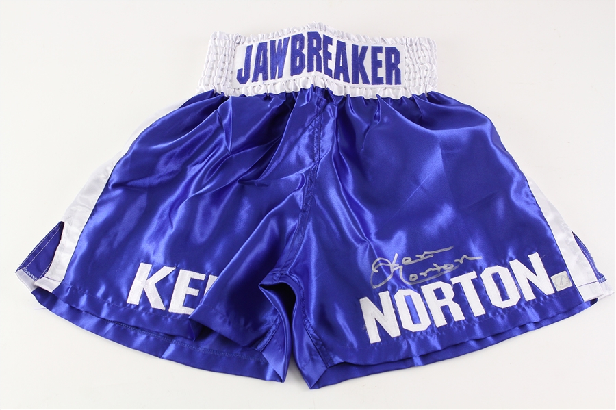 1990s Ken "Jawbreaker" Norton World Heavyweight Champion Signed Trunks (JSA)