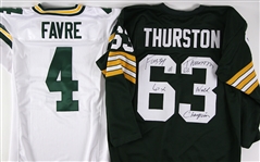 2000s Green Bay Packers Jersey Collection - Lot of 4 w/ 3 Signed Including Fuzzy Thurston, Willie Davis & Boyd Dowler (JSA)