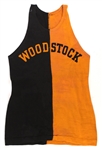 1920s Black/Orange Woodstock Game Worn Basketball Jerseys & Red Satin Basketball Trunks - Lot of 3 (MEARS LOA) 