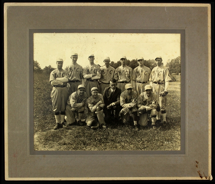 1920s-30s Military & Baseball Oversize Original Photo Collection - Lot of 3