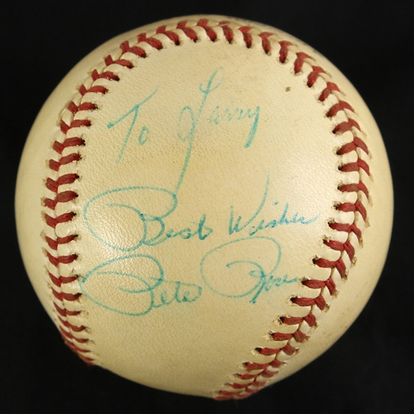 1974-76 Pete Rose Cincinnati Reds Signed ONL Feeney Baseball (JSA)
