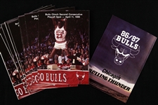 1986-1987 Michael Jordan Chicago Bulls Pocket Schedule (Lot of 11)