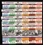 1981 Northwestern Wildcats Unused Season Ticket Sheets - Lot of 4