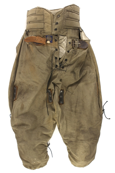 1920s Goldsmith Game Worn Football Pants w/ Waist, Thigh & Knee  Pads (MEARS LOA)