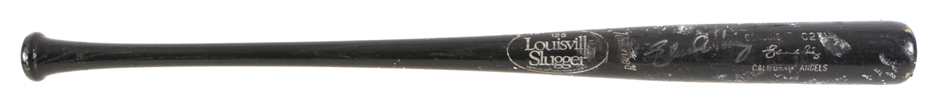 1995-96 Eduardo Perez Angels/Reds Signed Louisville Slugger Professional Model Game Used Bat (MEARS LOA/JSA)