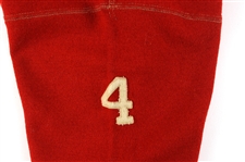 1940's-50's Red #4 Game Worn O'Shea Knitting Mills Football Sweater (MEARS LOA)