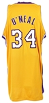 2002-04 Shaquille O'Neal Los Angeles Lakers Home Jersey (MEARS LOA)