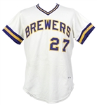 1973 Chris Short Milwaukee Brewers Game Worn Home Jersey (MEARS LOA)