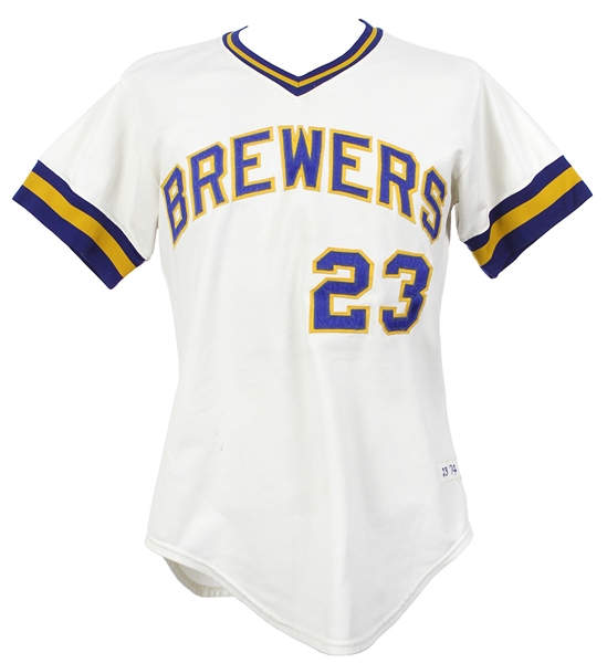 1974 Eduardo Rodriguez Milwaukee Brewers Game Worn Home Jersey (MEARS LOA)