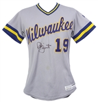 1986 Robin Yount Milwaukee Brewers Signed Game Worn Road Jersey (MEARS A10/JSA)