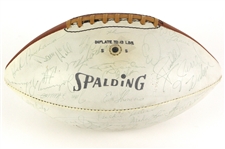 1968 Kansas City Chiefs Team Signed AFL Woodard Autograph Panel Football w/ 40 Signatures Including Len Dawson, Willie Lanier, Curley Culp, Jan Stenerud & More (JSA)