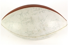 1968 Kansas City Chiefs Team Signed AFL Woodard Autograph Panel Football w/ 40 Signatures Including Len Dawson, Willie Lanier, Curley Culp, Jan Stenerud & More (JSA)