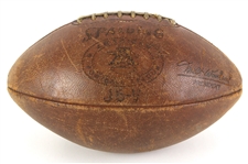 1967-68 Kansas City Chiefs Official AFL Milt Woodard Practice Used Football (MEARS LOA)
