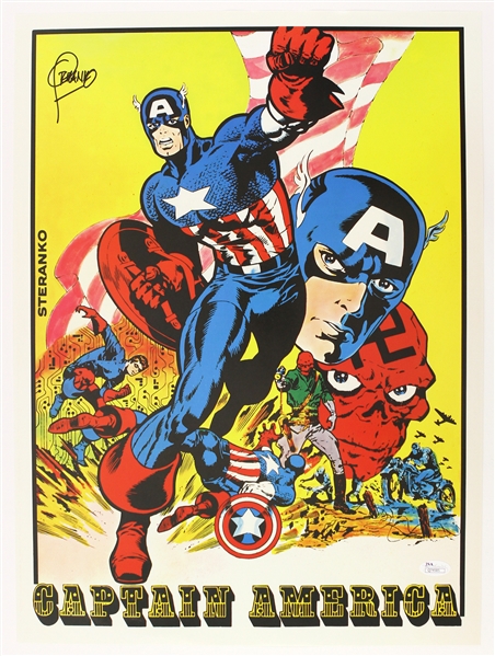 1970s (early) Jim Steranko Captain America Marvel Marvelmania Signed LE 14.5" x20" Poster (*JSA*)