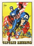 1970s (early) Jim Steranko Captain America Marvel Marvelmania Signed LE 14.5" x20" Poster (*JSA*)