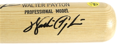 1983-86 Walter Payton Chicago Bears Dual Signed Rawlings Adirondack Bat (JSA)
