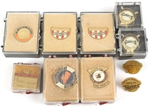 1980s World Series Pins - Lot of 10 w/ Los Angeles Dodgers, New York Mets, San Francisco Giants, Minnesota Twins, Cincinnati Reds & San Diego Padres