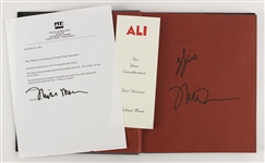 2001 Muhammad Ali Will Smith Michael Mann Signed Ali: The Movie & The Man Hardcover Book w/ For Your Consideration Card & Mann Signed Letter (JSA)