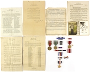 1944-45 Roy Sprague WWII Memorabilia Collection - Lot of 20 w/ Purple Hearts, Silver Stars, Bronze Star, General/Special Orders & More (MEARS LOA)