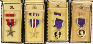 1944-45 Roy Sprague WWII Memorabilia Collection - Lot of 20 w/ Purple Hearts, Silver Stars, Bronze Star, General/Special Orders & More (MEARS LOA)
