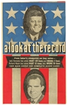 1960 John Kennedy Vs. Richard Nixon 5.5” x 9”  A Look at the Record 4-Page Flyer