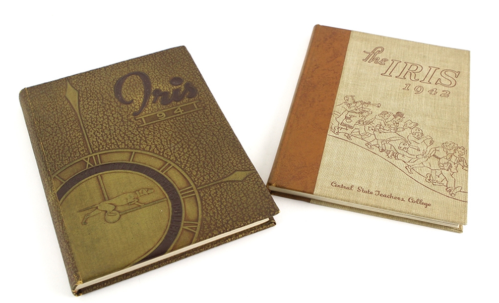 1941-42 Ted Fritsch Central State Teachers College Iris Yearbooks - Lot of 2