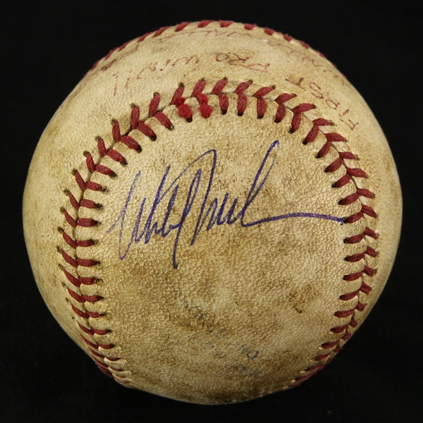 1982 Mitch Williams Walla Walla Padres Signed Game Used Baseball (MEARS LOA/JSA) First Professional Victory