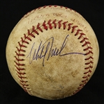 1982 Mitch Williams Walla Walla Padres Signed Game Used Baseball (MEARS LOA/JSA) First Professional Victory