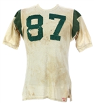 1950s Wilson White #87 Game Worn Durene Football Jersey (MEARS LOA)