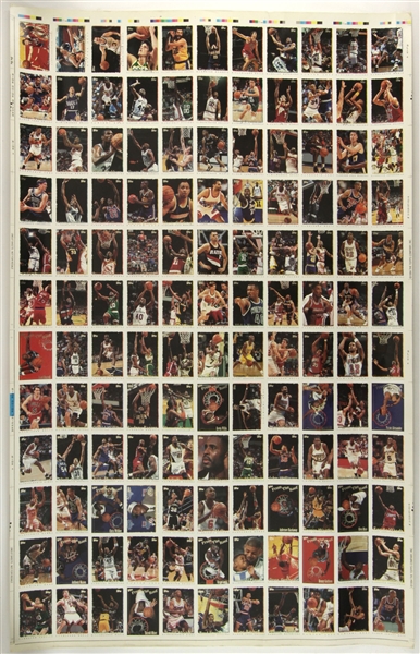1994 Topps Basketball Cards 28" x 42" Uncut Sheet