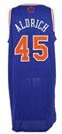 2014 (April 11) Cole Aldrich New York Knicks Game Worn Road Jersey (MEARS LOA/Steiner)