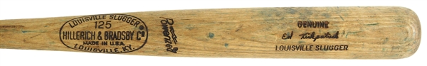 1973 Ed Kirkpatrick Kansas City Royals H&B Louisville Slugger Professional Model Game Used Bat (MEARS LOA)