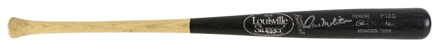 1996 Paul Molitor Minnesota Twins Signed Louisville Slugger Professional Model Bat (MEARS LOA/JSA)