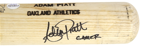 2000-01 Adam Piatt Oakland Athletics Signed Louisville Slugger Professional Model Game Used Bat (MEARS LOA/JSA)