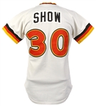 1981-82 Danny Boone/Eric Show San Diego Padres Game Worn Home Jersey (MEARS LOA)