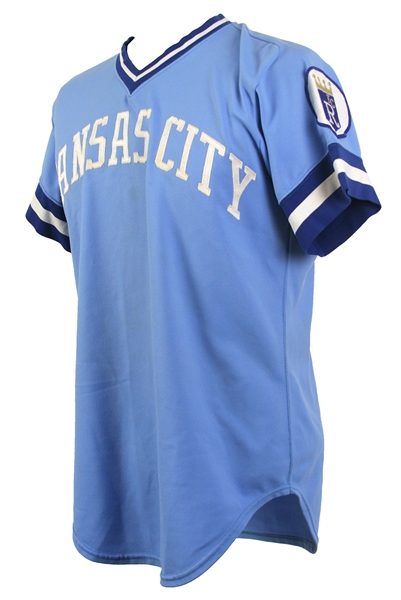 1978 John Wathan Kansas City Royals Game Worn Road Jersey (MEARS A7)