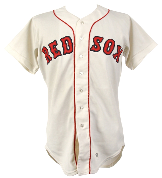 1981 Dave Stapleton Boston Red Sox Game Worn Home Jersey (MEARS LOA)