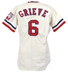 1976 Tom Grieve Texas Rangers Signed Game Worn Home Jersey (MEARS LOA/JSA)