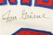 1976 Tom Grieve Texas Rangers Signed Game Worn Home Jersey (MEARS LOA/JSA)