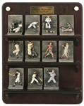 1996 Great Moments in Baseball Cooperstown Collection Pewter Figurines & Display Board - Lot of 12